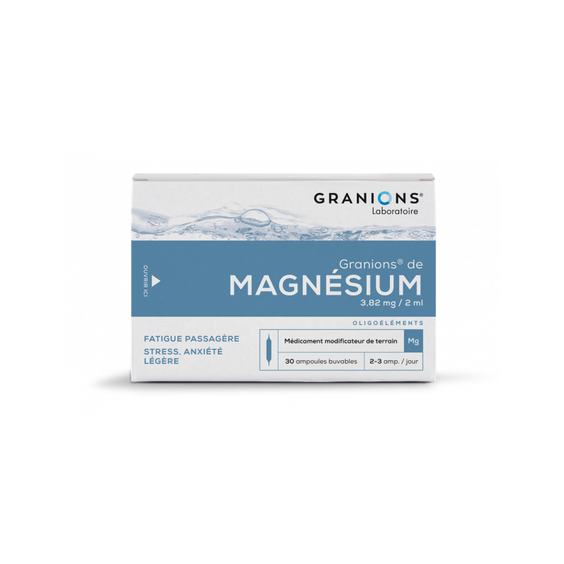 GRANIONS DE MAGNESIUM  3,82 mg/2ml, solution buvable en ampoule