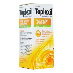 TOPLEXIL SANS SUCRE TOUX SECHE et IRRITATIVE SANOFI AVENTIS