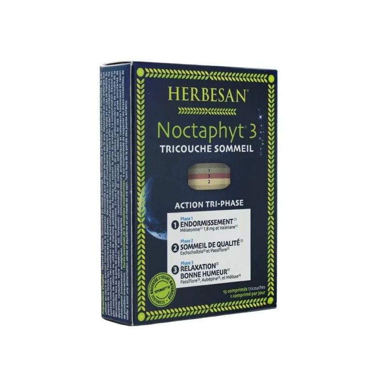 NOCTAPHYT 3 TRICOUCHE SOMMEIL 15 COMPRIMES HERBESAN