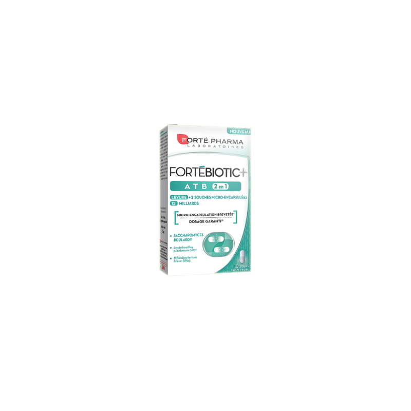 FORTEBIOTIC+ ATB 2 en 1 10 GELULES FORTEPHARMA FORTEBIOTIC+ ATB 2 en 1 10 GELULES FORTEPHARMA