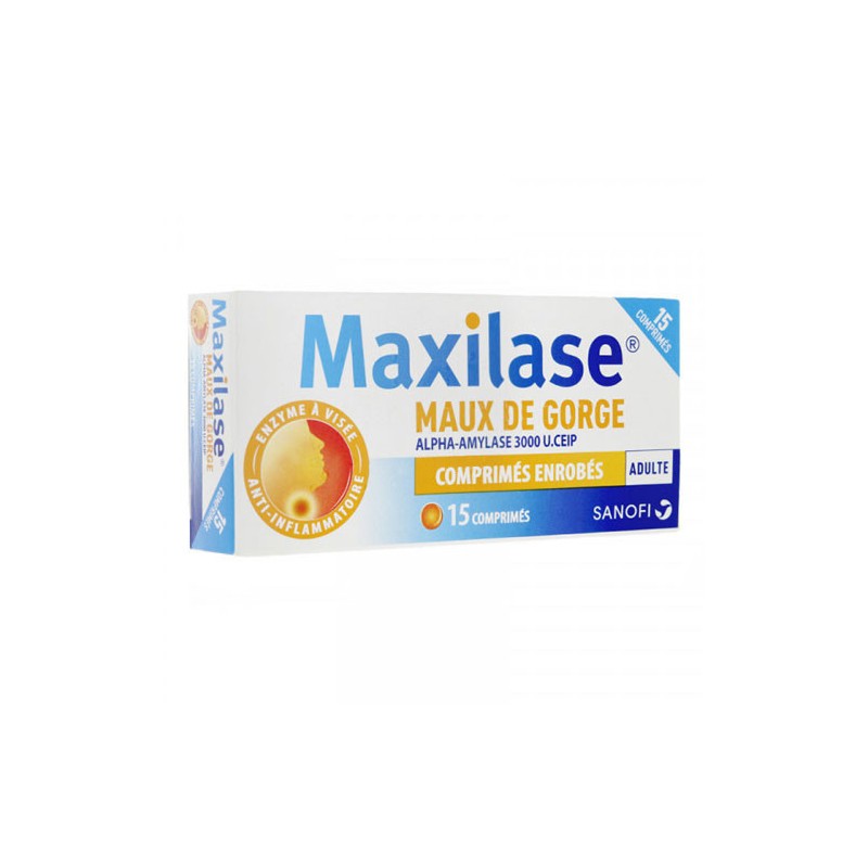 MAXILASE MAUX DE GORGE 15 COMPRIMES SANOFI