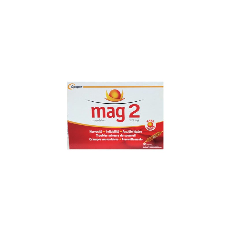 MAG 2 SANS SUCRE 30 AMPOULES COOPER