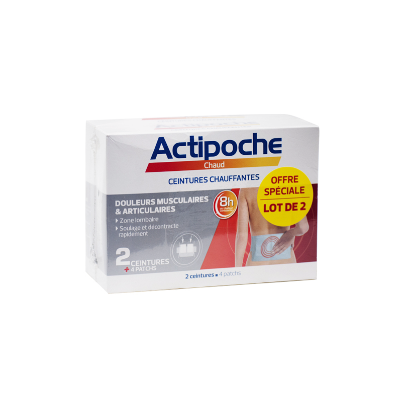 ACTIPOCHE CEINTURES CHAUFFANTES LOT DE 2 COOPER