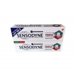 DENTIFRICE SENSIBILITÉ ET GENCIVES MENTHE FRAICHE LOT DE 2 X 75ML SENSODYNE