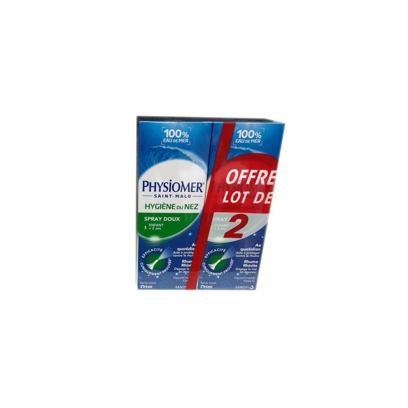 PHYSIOMER HYGIENE DU NEZ LOT DE 2 X 135ML SANOFI PHYSIOMER HYGIENE DU NEZ LOT DE 2 X 135ML SANOFI