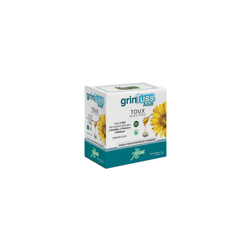 GRINTUSS ADULT TOUX SECHE ET GRASSE COMPRIMES 30G ABOCA