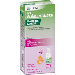 LES ELEMENTAIRES MAUX DE GORGE ENFANTS SPRAY 20ML UPSA