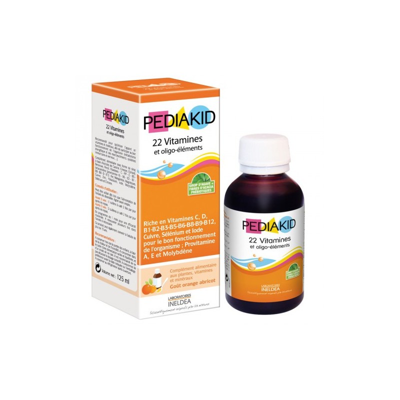 22 VITAMINES ET OLIGO ELEMENTS 125ML PEDIAKID