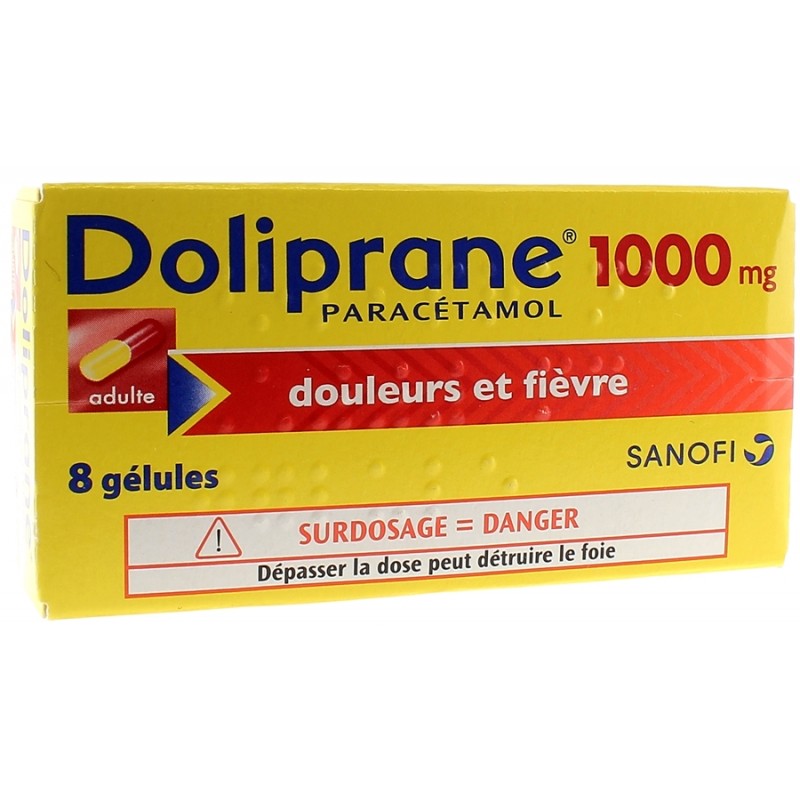 Doliprane Paracetamol 1000mg suppos pas cher