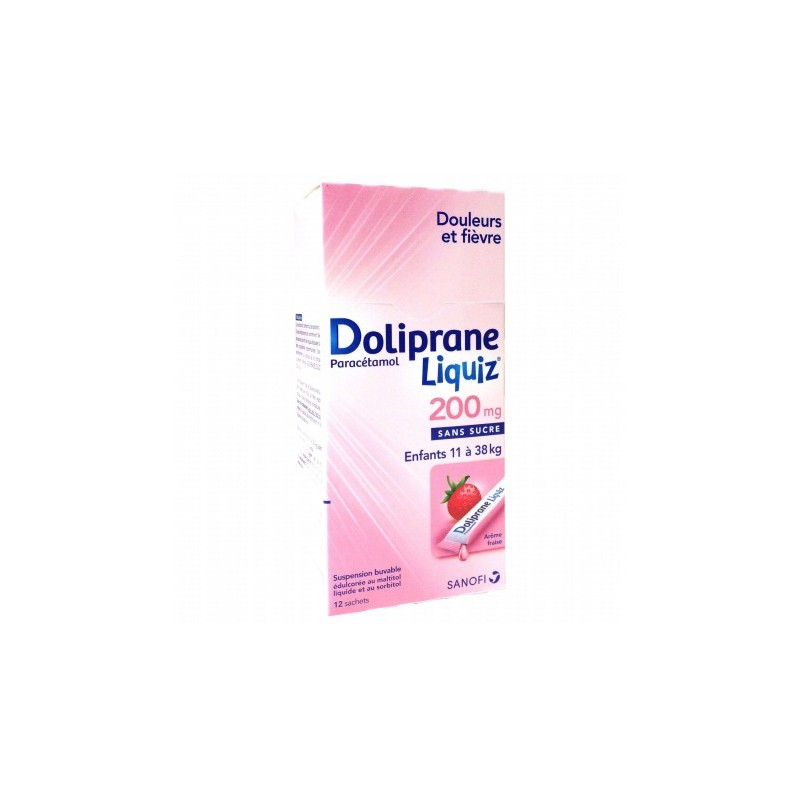 DOLIPRANE LIQUIZ SUSPENSION BUVABLE 200MG SANS SUCRE SANOFI DOLIPRANE LIQUIZ SUSPENSION BUVABLE 200MG SANS SUCRE SANOFI