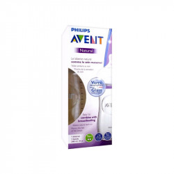 BIBERON NATURAL 1 mois et + en verre 240ML AVENT