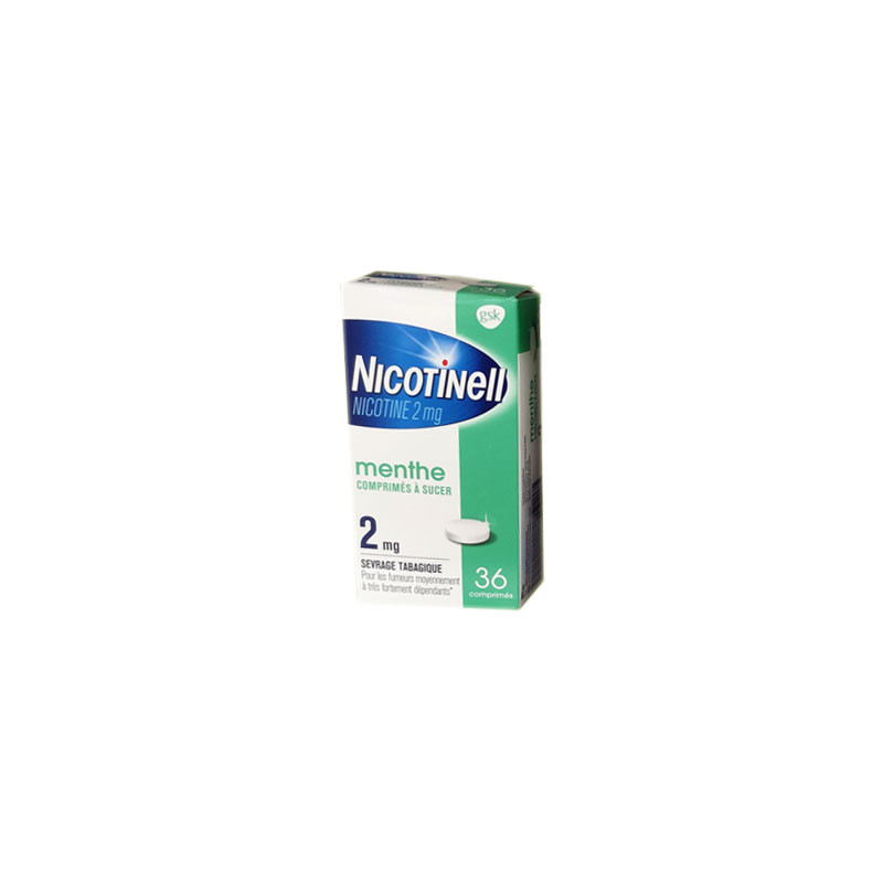 NICOTINELL MENTHE 2MG 36 COMPRIMES GSK
