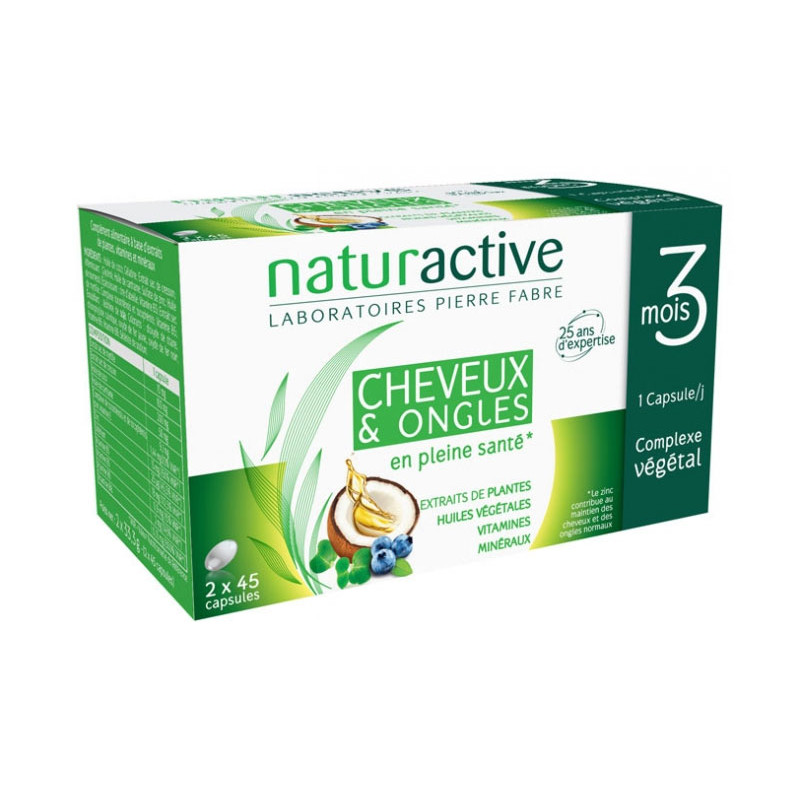 CHEVEUX & ONGLES LOT DE 2 X 45 CAPSULES NATURACTIVE