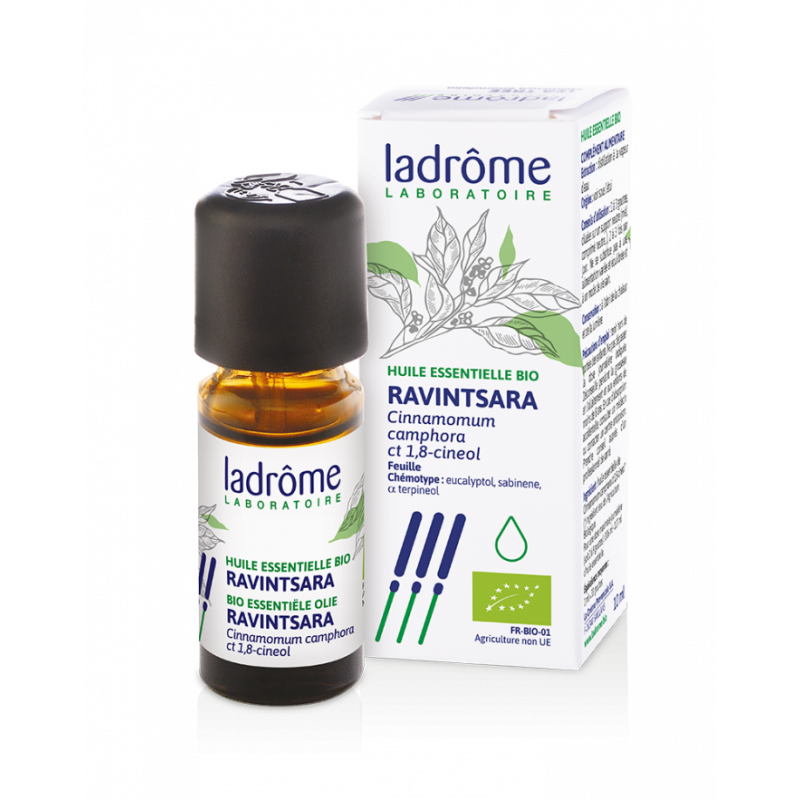 HUILE ESSENTIELLE RAVINTSARA BIO 10ML LADROME HUILE ESSENTIELLE RAVINTSARA BIO 10ML LADROME