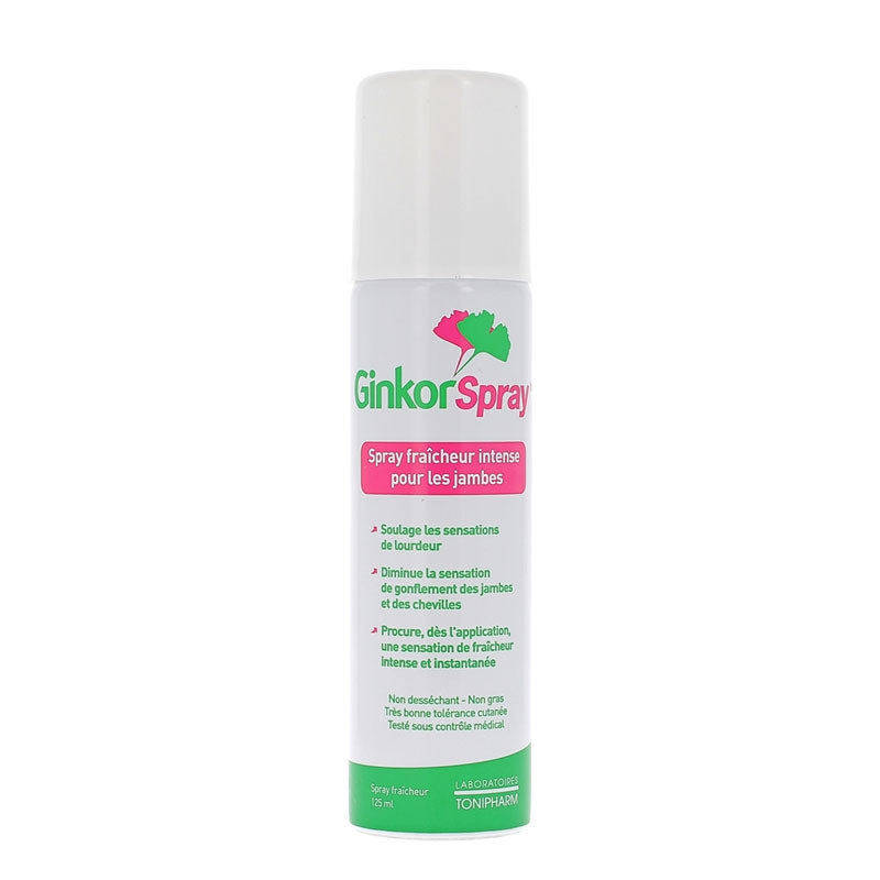 GINKOR SPRAY FRAICHEUR INTENSE JAMBES 125ML TONIPHARM