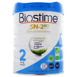 LAIT INFANTILE SN 2 BIO PLUS 2 - 6-12 mois 800g BIOSTIME