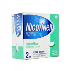 NICOTINELL MENTHE 2MG 204 COMPRIMES à SUCER NOVARTIS