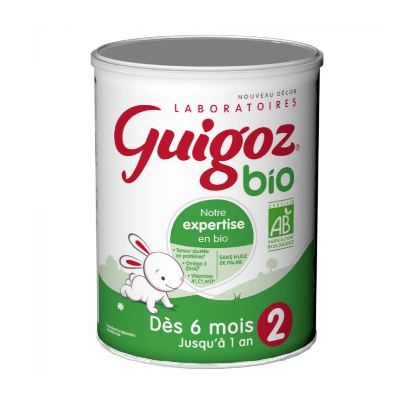 GUIGOZ 2 BIO LAIT 2ème AGE DE 6 MOIS A 1 AN format 800g