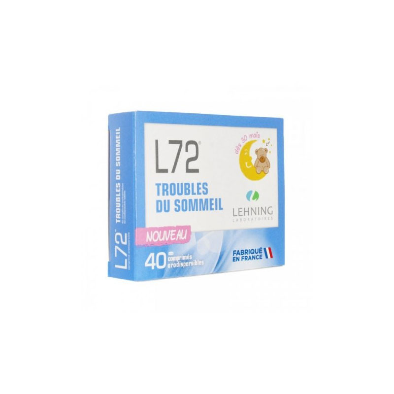 L72 TROUBLES DU SOMMEIL HOMEOPATHIE 40 COMPRIMES ORODISPERSIBLES LEHNING