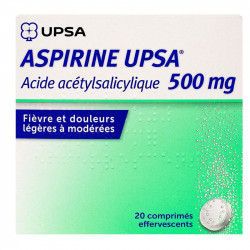 UPSA ASPIRINE 500 MG 20 COMPRIMES EFFERVESCENTS
