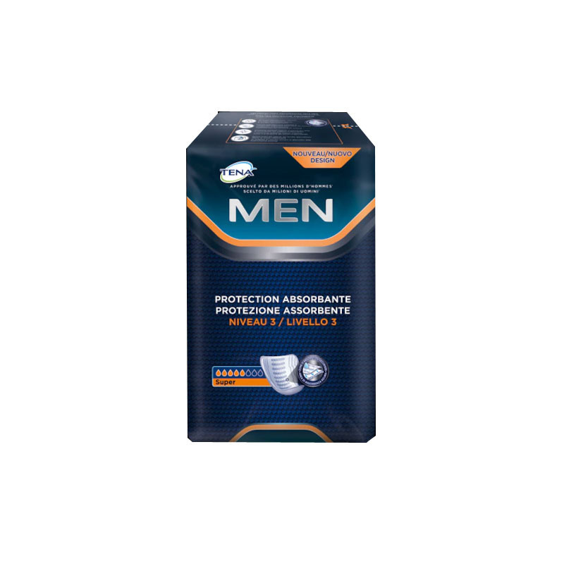 TENA MEN 16 PROTECTIONS ABSORBANTES SUPER NIVEAU 3 TENA MEN 16 PROTECTIONS ABSORBANTES SUPER NIVEAU 3