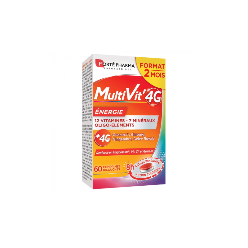 MULTIVIT' 4G ENERGIE 60 COMPRIMES FORTE PHARMA