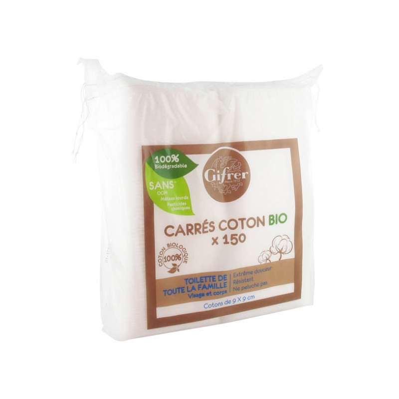 CARRÉS DE COTON BIO X150 GIFRER CARRÉS DE COTON BIO X150 GIFRER