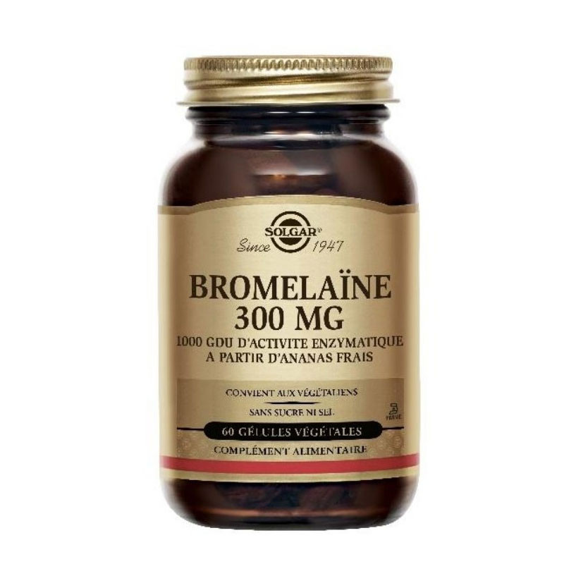 BROMELAINE 300MG 60 gélules végétales SOLGAR