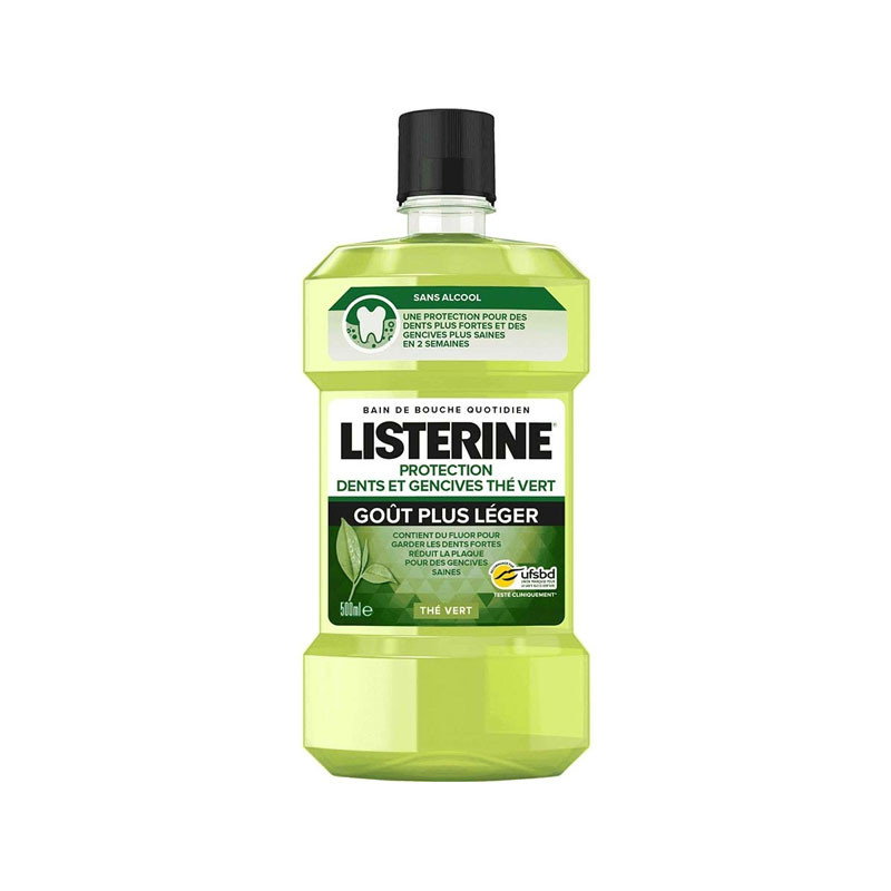 BAIN DE BOUCHE PROTECTION DENTS ET GENCIVES THÉ VERT LISTERINE 500ml