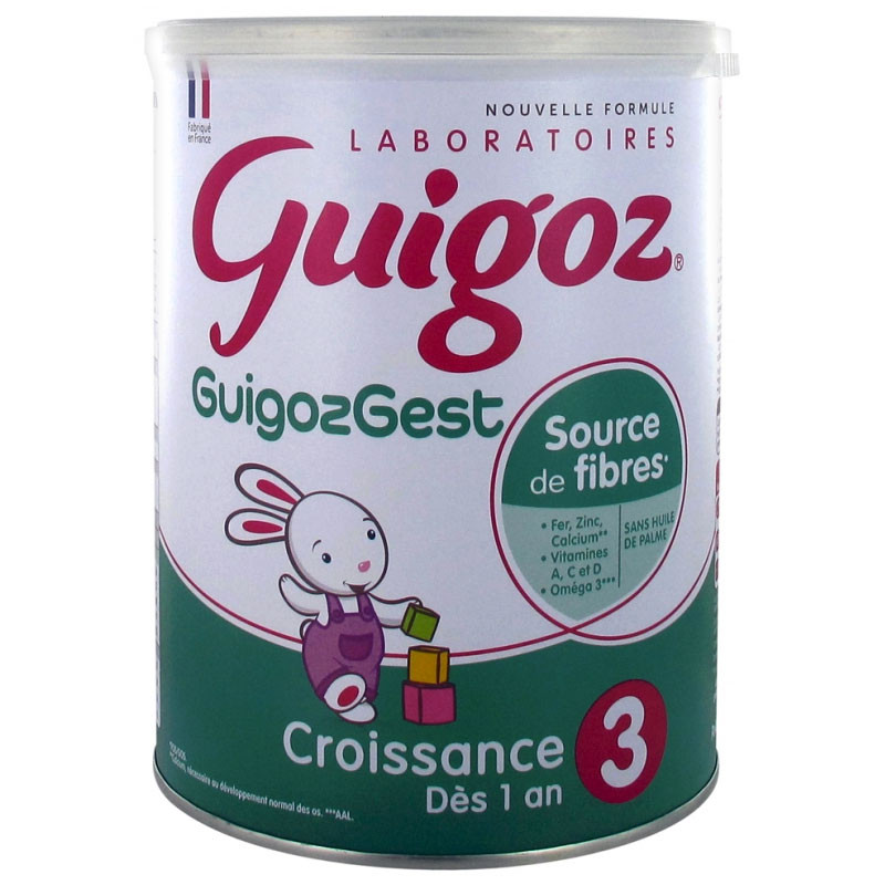 GUIGOZ GUIGOZGest 3 Lait de croissance en poudre de 1 à 3 ans - Boîte de  800g : : Epicerie