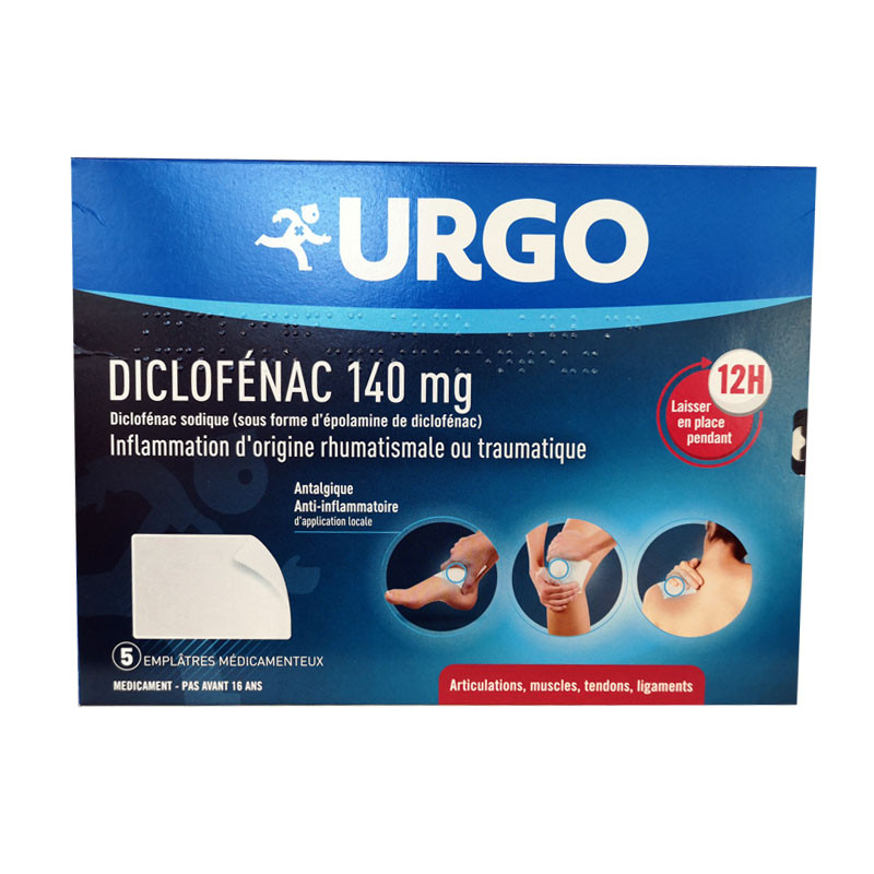 DICLOFENAC 140MG EMPLATRES ANTI INFLAMMATOIRES X5 URGO