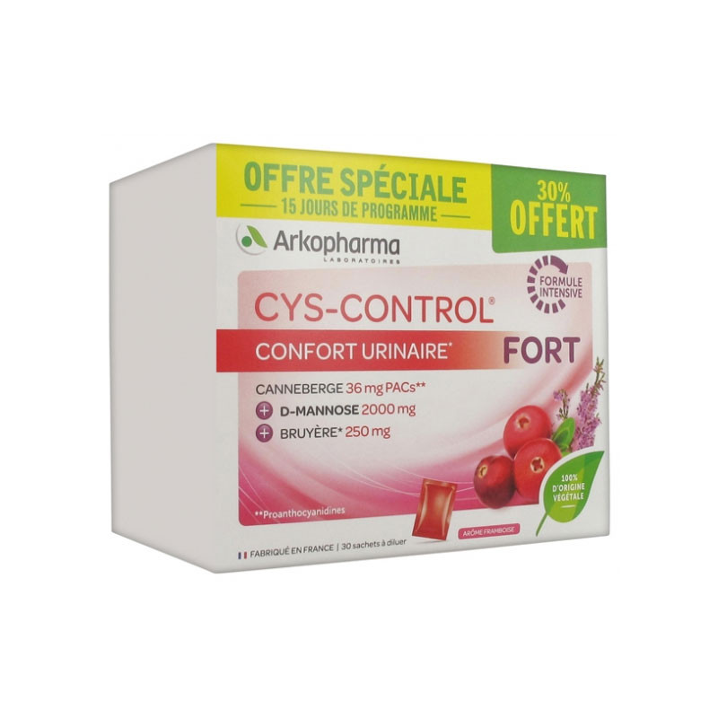 CYS CONTROL FORT CONFORT URINAIRE 30 SACHETS ARKOPHARMA