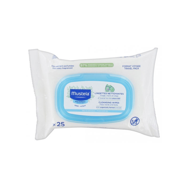 LINGETTES NETTOYANTES HUILE D'OLIVE 25 lingettes MUSTELA LINGETTES NETTOYANTES HUILE D'OLIVE 25 lingettes MUSTELA