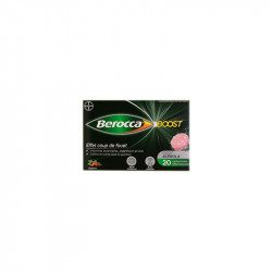 BEROCCA BOOST GUARANA VITAMINES B ET C 20 COMPRIMES BAYER