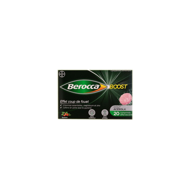 BEROCCA BOOST GUARANA VITAMINES B ET C 20 COMPRIMES BAYER