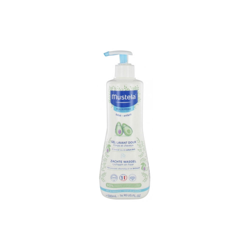 GEL LAVANT DOUX CORPS & CHEVEUX  AVOCAT 500ML MUSTELA