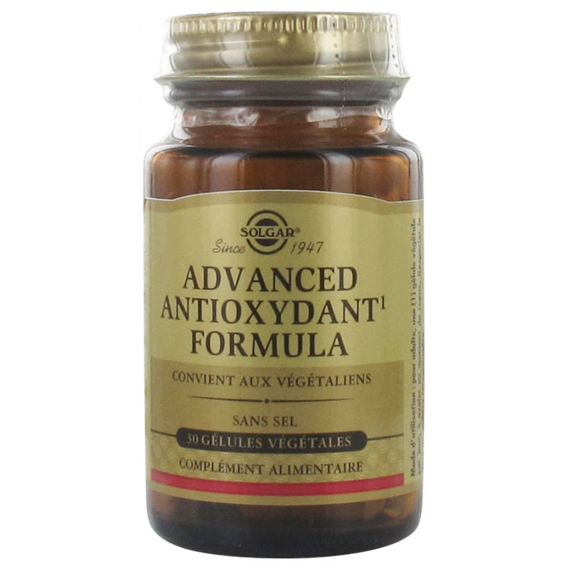 ADVANCED ANTIOXYDANT FORMULA 30 GELULES SOLGAR