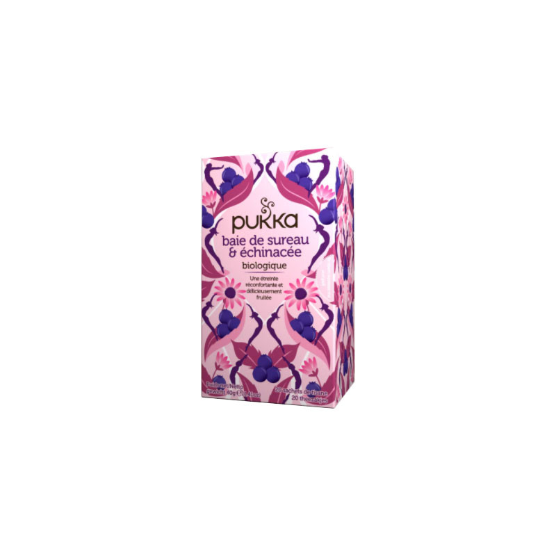 BAIE DE SUREAU & ECHINACEE BIO TISANE 20 SACHETS PUKKA BAIE DE SUREAU & ECHINACEE BIO TISANE 20 SACHETS PUKKA
