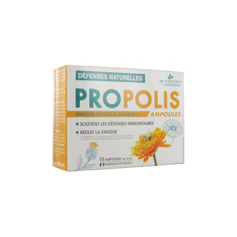 PROPOLIS DEFENSES IMMUNITAIRES 10 AMPOULES 3CHENES