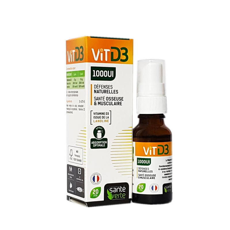 VIT D3 1000UI 20ML SANTÉ VERTE VIT D3 1000UI 20ML SANTÉ VERTE