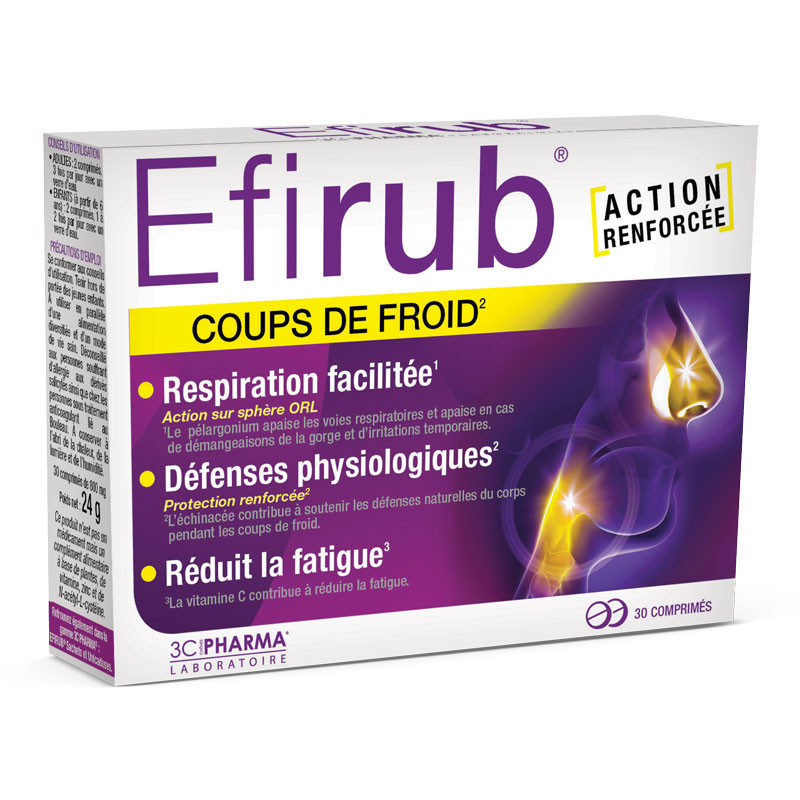 EFIRUB COUPS DE FROID 30 COMPRIMES 3C PHARMA