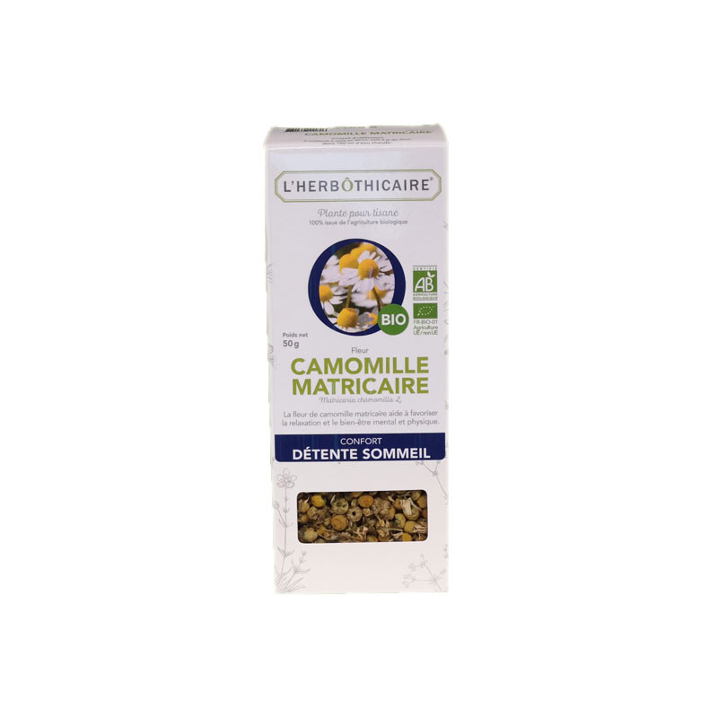 INFUSION CAMOMILLE MATRICAIRE BIO 50G L HERBOTHICAIRE INFUSION CAMOMILLE MATRICAIRE BIO 50G L HERBOTHICAIRE