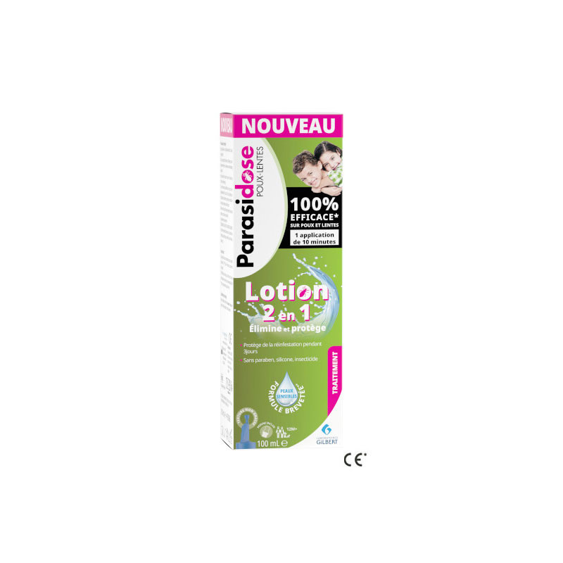 PARASIDOSE LOTION 2 en 1 ANTI-POUX LENTES 100ML GILBERT LABORATOIRES