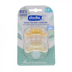 SUCETTES RONDES GAÏA 0-6 MOIS X2 CREME DODIE