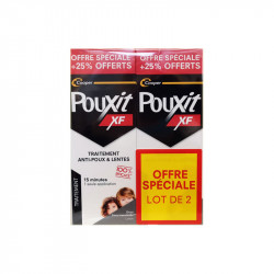 LOTION TRAITEMENT ANTI POUX et LENTES  LOT DE 2 X 250ML POUXIT XF