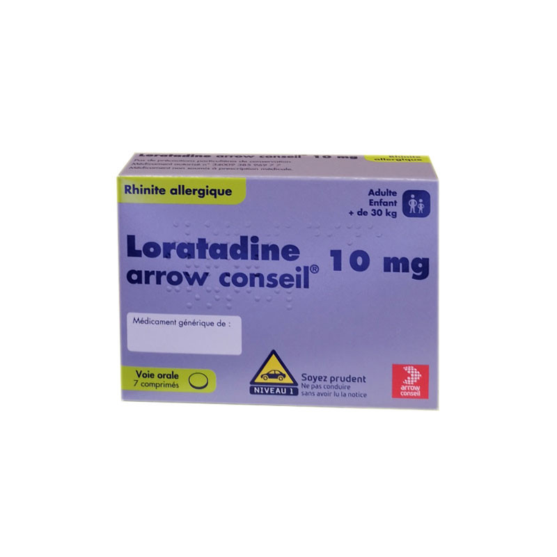 LORATADINE 10MG RHINITE ALLERGIQUE 7 COMPRIMES ARROW CONSEIL