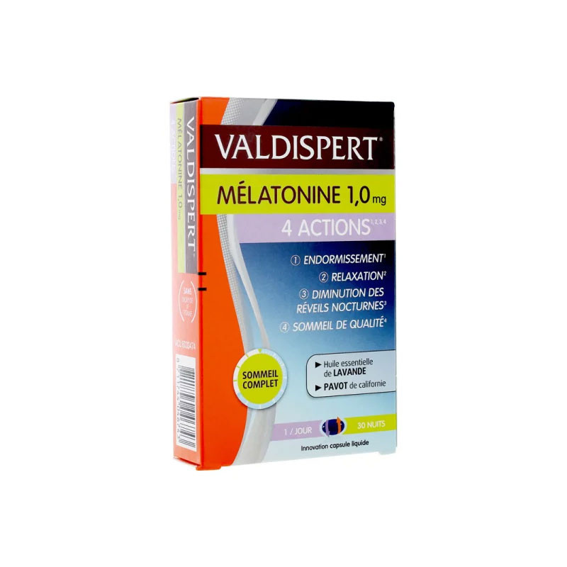 VALDISPERT MELATONINE 1mg 4 ACTIONS 30 CAPSULES