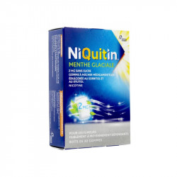 NIQUITIN MENTHE GLACIALE SANS SUCRE 2MG 30 GOMMES à MACHER OMEGA PHARMA