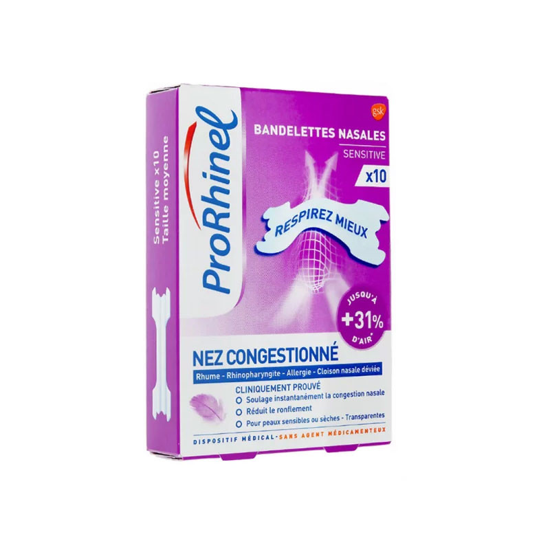 PRORHINEL BANDELETTES NASALES SENSITIVE X30 GSK