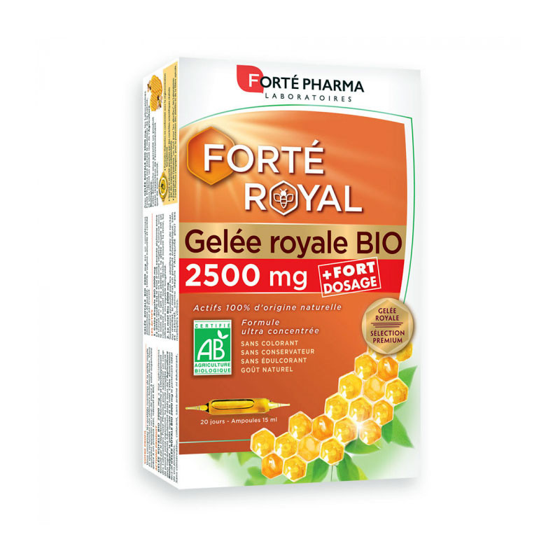 FORTE ROYAL GELÉE ROYALE BIO 2500 MG 20 AMPOULES FORTE PHARMA